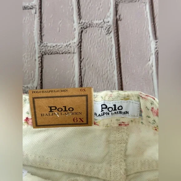 Polo Ralph Lauren Girls Floral Print Wide-Leg Jeans Multi Size 6X NWT - Picture 6 of 9
